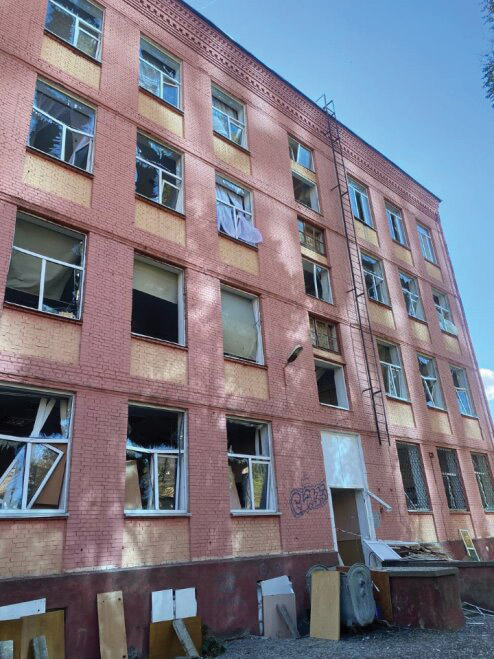 schools damaged by Russian military fire