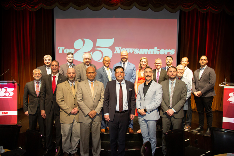 A group shot from ENR's Top 25 Newsmakers