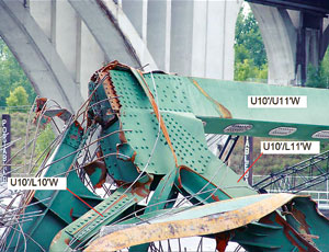 By early 2008, NTSB team knew gusset plates, half as thick as required, were critical factors behind 2007 bridge collapse.