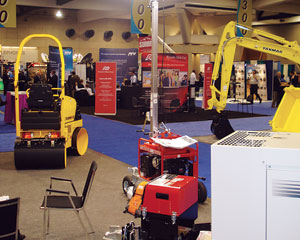 Turnout at annual equipment dealers’ show was down 20% to 25% over last year.