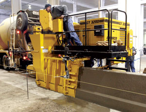 Curb-And-Gutter Machine: Slipforms Safety Barriers