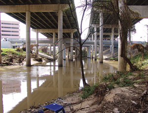 The city’s Buffalo Bayou project involves re-engineering banks, stabilizing soil, anchoring rock and more. The park is designed to withstand natural periodic flooding.