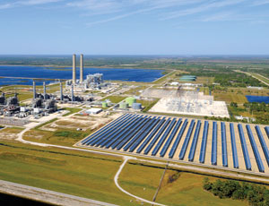 Solar plant will supplement Florida gas-fired station.
