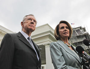 Reid and Pelosi met with Obama to discuss ways to create more jobs in the economy.