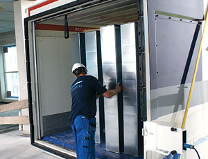 Unloading at Height: Shipping Container System