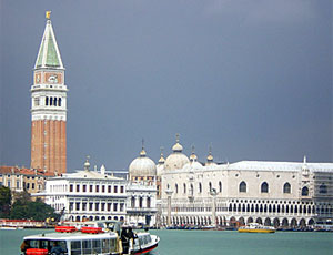The most prominent monument in St. Mark’s Square in Venice is a 20th-Century reconstruction