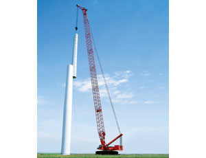 Wind-Power Crane-Jib Attachment: Short Radius