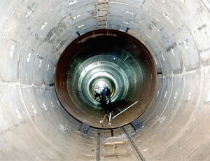 Image shows underwater pipeline and tunnel, which will have new seismic protections.