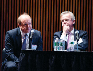 Execs Tyler of Balfour Beatty (l) and Jaski of ARCADIS note acquisitions.