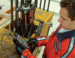 Wire-rope diagnostic tool: Detects Flaws