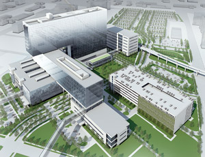 While there are fewer hospital megaprojects being built, some continue, such as this $1.27-billion replacement hospital for the Parkland Health & Hospital System in Dallas.