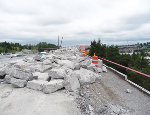Demolition begins for the fix to a wrongly placed Tacoma, Wash., interchange ramp.