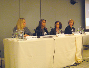 Top women attorneys at Black & Veatch, Dragados USA, AECOM and Lockheed Martin (from left) offer advice on how construction’s women managers can add value in a down market.