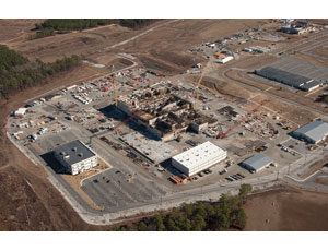 MOX complex includes 170,000 cu yd of concrete and 35,000 tons of reinforcing steel.