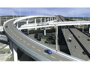 Upgraded Kuwaiti road will bypass local streets with viaducts.