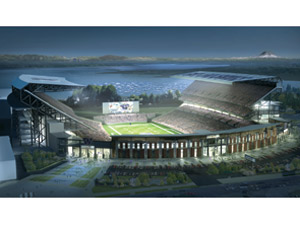 Husky Stadium, first built in 1920 for the University of Washington’s football team, is set for a $250-million makeover to improve sight lines, add some capacity and correct structural deficiencies. 