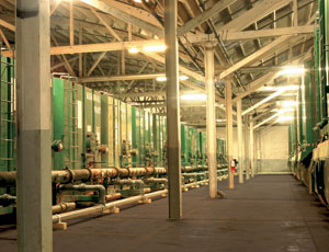 The custom facility contains 96 “frac” tanks to store and keep separate the watercoming from different clients.